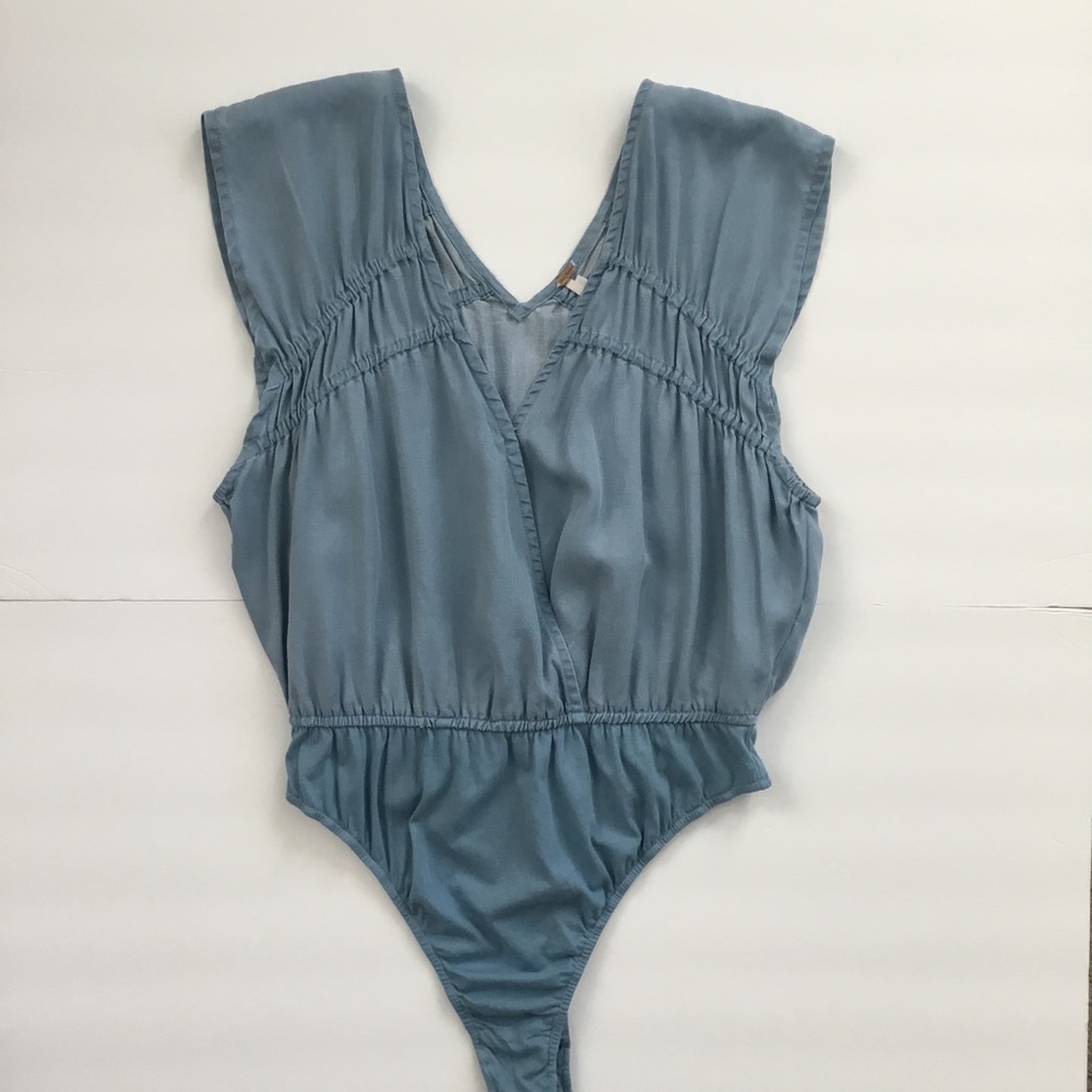Free People Anthropologie Zaza Ruched Bodysuit Size XS